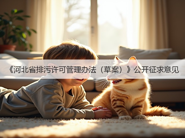 《河北省排污许可管理办法（草案）》公开征求意见(图1)