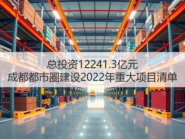 总投资12241.3亿元 成都都市圈建设2022年重大项目清单(图2) 总投资12241.3亿元 成都都市圈建设2022年重大项目清单(图2)