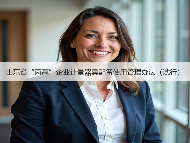 山东省“两高”企业计量器具配备使用管理办法（试行）(图1)