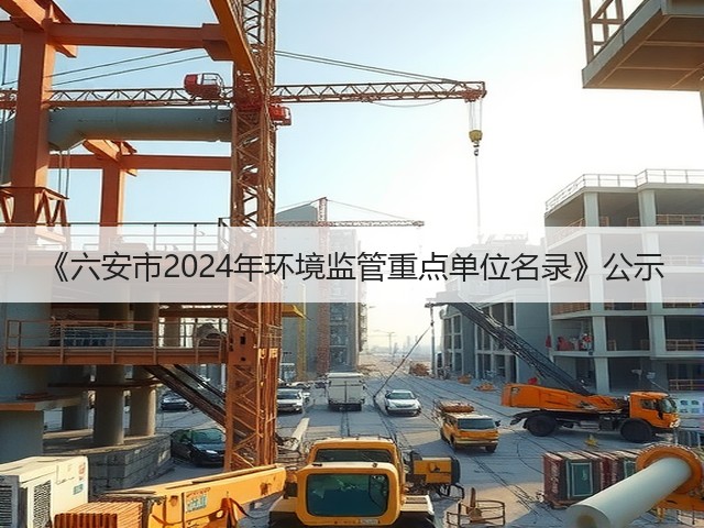 《六安市2024年环境监管重点单位名录》公示(图2)