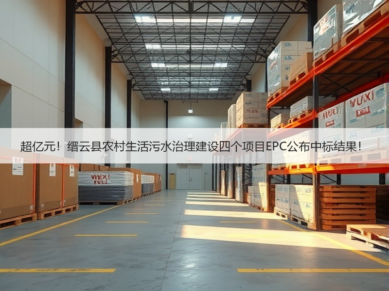 超亿元！缙云县农村生活污水治理建设四个项目EPC公布中标结果！