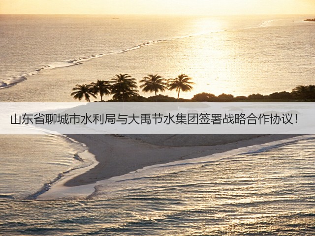 山东省聊城市水利局与大禹节水集团签署战略合作协议！(图1)
