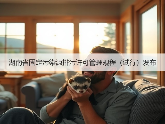 湖南省固定污染源排污许可管理规程（试行）发布(图1)