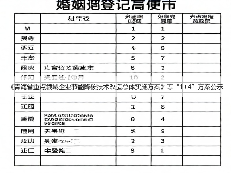 《青海省重点领域企业节能降碳技术改造总体实施方案》等“1+4”方案公示