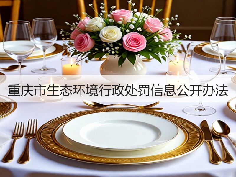 重庆市生态环境行政处罚信息公开办法 重庆市生态环境行政处罚信息公开办法