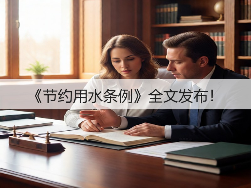 《节约用水条例》全文发布！