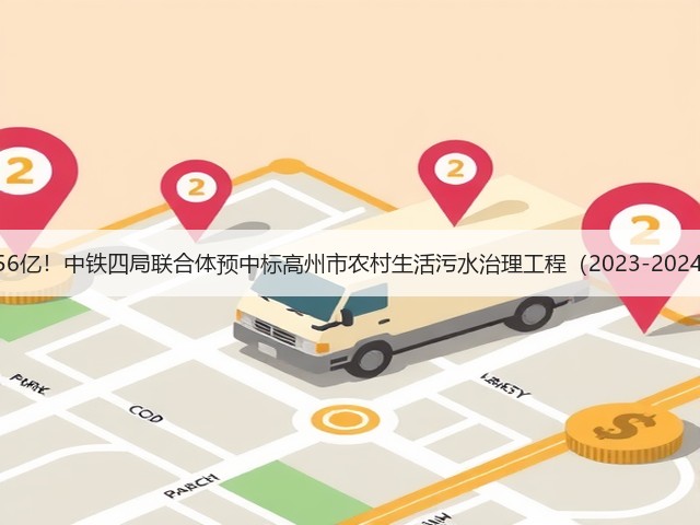 报价1.56亿！中铁四局联合体预中标高州市农村生活污水治理工程（2023-2024年）！(图1)