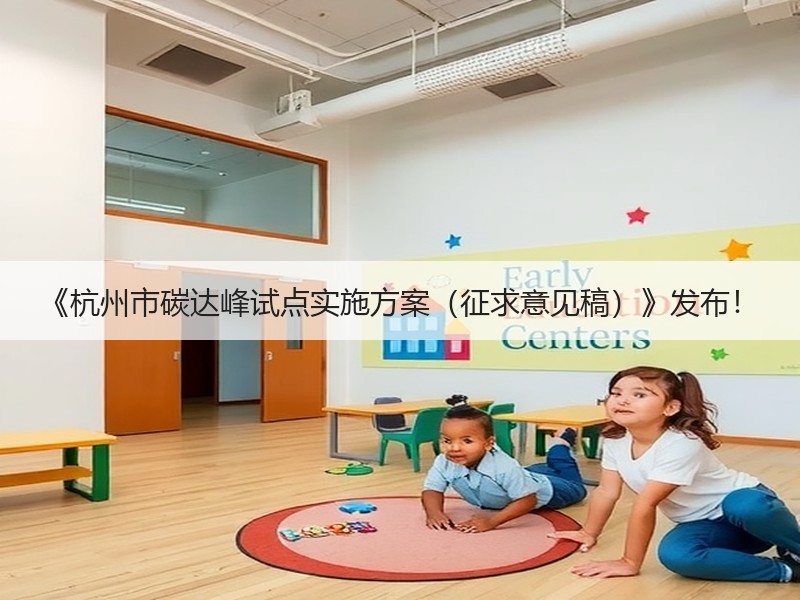 《杭州市碳达峰试点实施方案（征求意见稿）》发布！