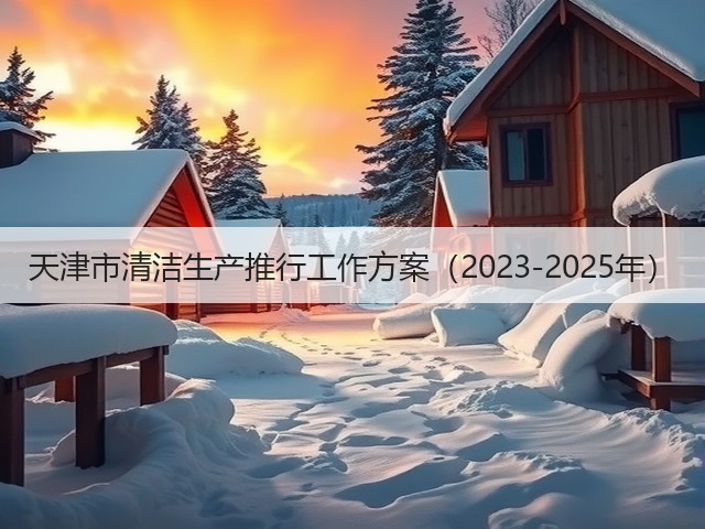 天津市清洁生产推行工作方案(2023-2025年)(图3) 天津市清洁生产推行工作方案(2023-2025年)(图3)