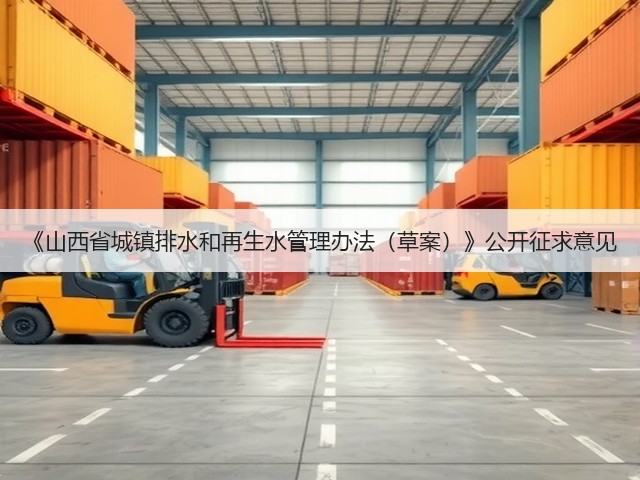 《山西省城镇排水和再生水管理办法（草案）》公开征求意见(图1)