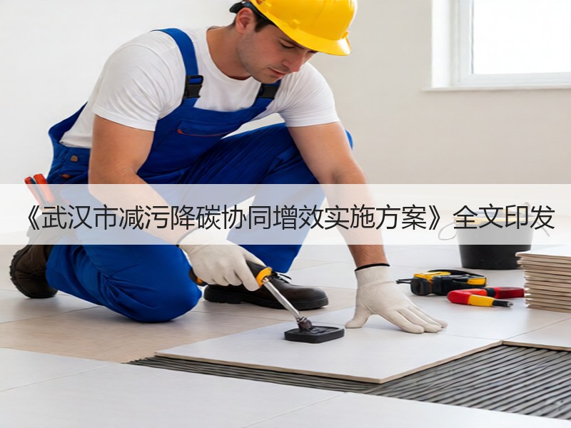 《武汉市减污降碳协同增效实施方案》全文印发