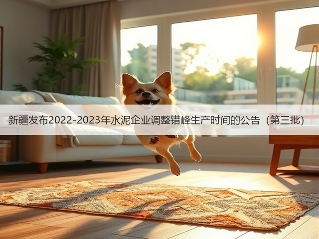 新疆发布2022-2023年水泥企业调整错峰生产时间的公告(第三批)(图1) 新疆发布2022-2023年水泥企业调整错峰生产时间的公告(第三批)(图1)