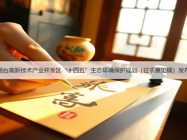 烟台高新技术产业开发区“十四五”生态环境保护规划（征求意见稿）发布(图1)
