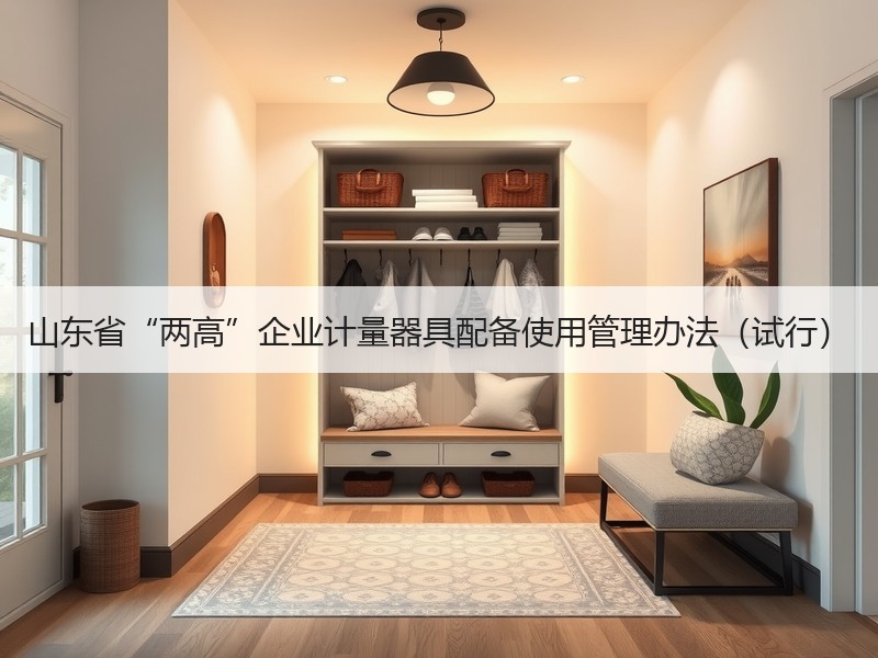 山东省“两高”企业计量器具配备使用管理办法（试行）