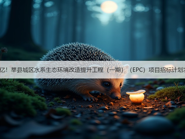 预算3亿！莘县城区水系生态环境改造提升工程（一期）（EPC）项目招标计划发布！(图1)