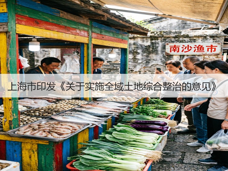 上海市印发《关于实施全域土地综合整治的意见》