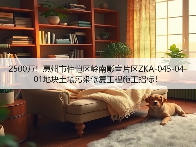 2500万!惠州市仲恺区岭南影音片区ZKA-045-04-01地块土壤污染修复工程施工招标!(图1) 2500万!惠州市仲恺区岭南影音片区ZKA-045-04-01地块土壤污染修复工程施工招标!(图1)