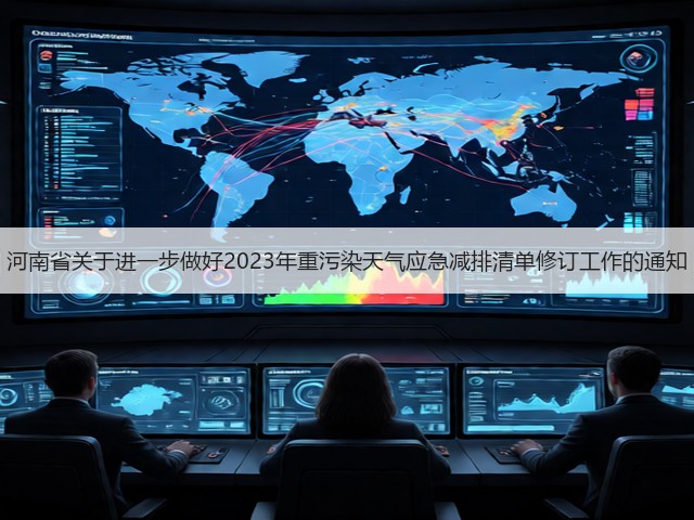 河南省关于进一步做好2023年重污染天气应急减排清单修订工作的通知(图1)