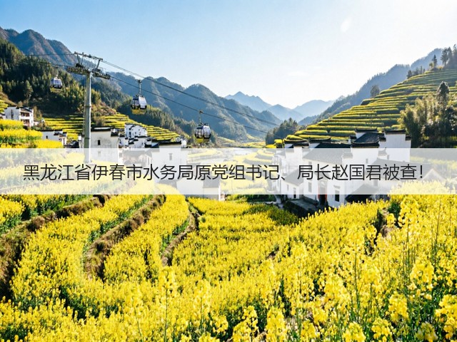 黑龙江省伊春市水务局原党组书记、局长赵国君被查！(图1)