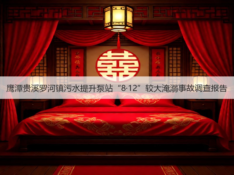 鹰潭贵溪罗河镇污水提升泵站“8·12”较大淹溺事故调查报告
