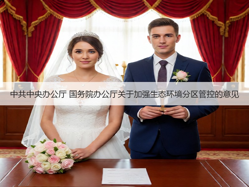 中共中央办公厅 国务院办公厅关于加强生态环境分区管控的意见
