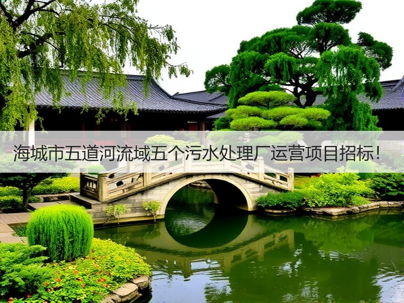海城市五道河流域五个污水处理厂运营项目招标！