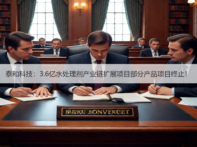 泰和科技:3.6亿水处理剂产业链扩展项目部分产品项目终止!(图1) 泰和科技:3.6亿水处理剂产业链扩展项目部分产品项目终止!(图1)