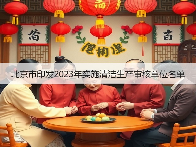 北京市印发2023年实施清洁生产审核单位名单(图1) 北京市印发2023年实施清洁生产审核单位名单(图1)
