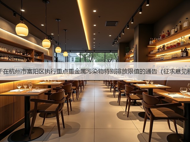 关于在杭州市富阳区执行重点重金属污染物特别排放限值的通告（征求意见稿）(图1)