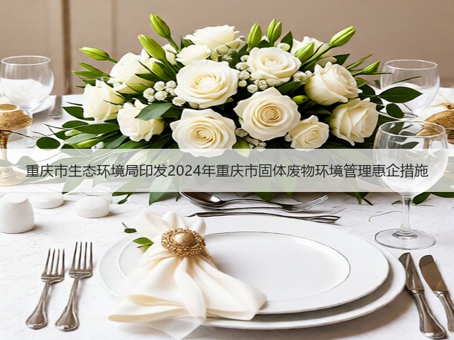 重庆市生态环境局印发2024年重庆市固体废物环境管理惠企措施(图1)