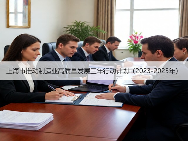上海市推动制造业高质量发展三年行动计划（2023-2025年）(图1)