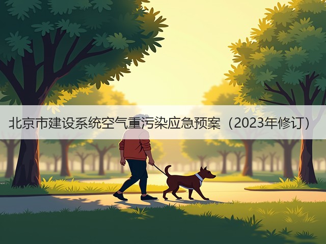 北京市建设系统空气重污染应急预案（2023年修订）(图1)