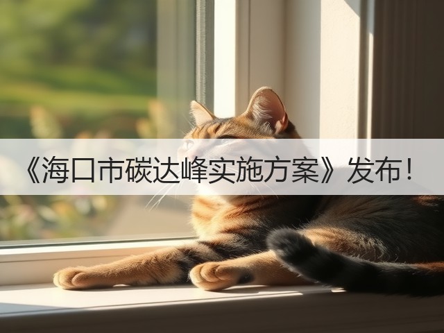 《海口市碳达峰实施方案》发布！(图1)