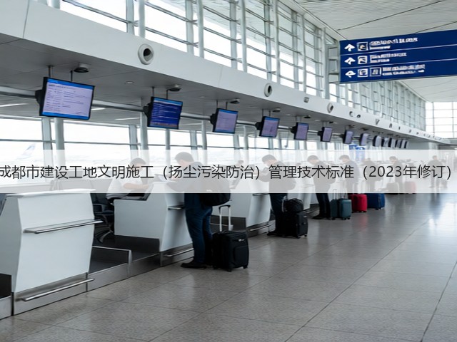 成都市建设工地文明施工(扬尘污染防治)管理技术标准(2023年修订)(图1) 成都市建设工地文明施工(扬尘污染防治)管理技术标准(2023年修订)(图1)