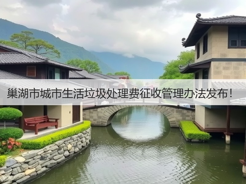 巢湖市城市生活垃圾处理费征收管理办法发布！