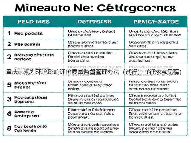 重庆市规划环境影响评价质量监督管理办法（试行）（征求意见稿）(图1)
