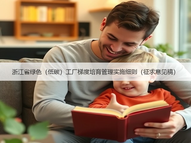 浙江省绿色（低碳）工厂梯度培育管理实施细则（征求意见稿）(图1)