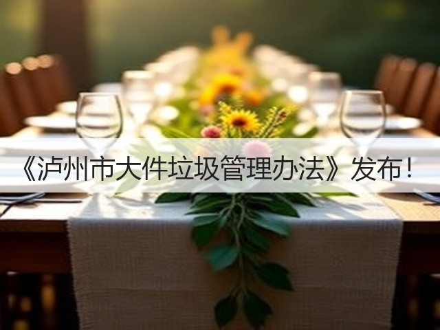 《泸州市大件垃圾管理办法》发布！(图1)