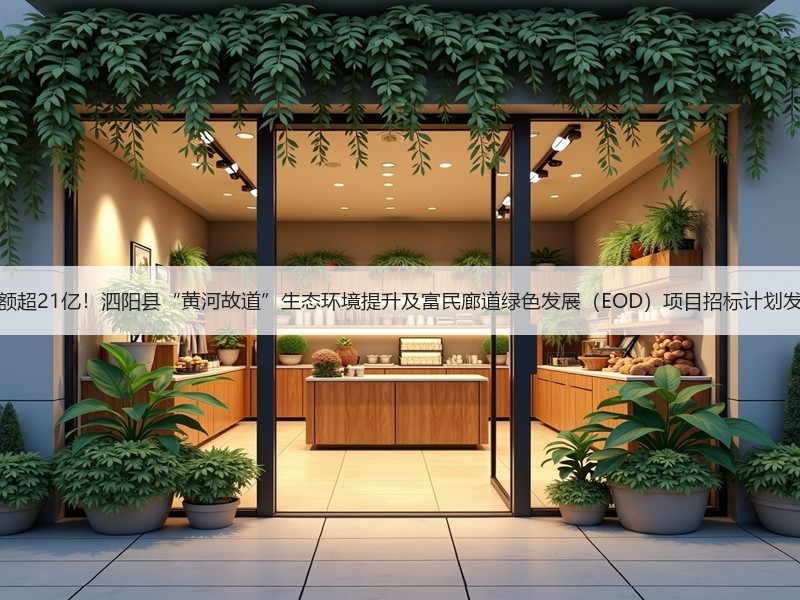 投资额超21亿！泗阳县“黄河故道”生态环境提升及富民廊道绿色发展（EOD）项目招标计划发布！