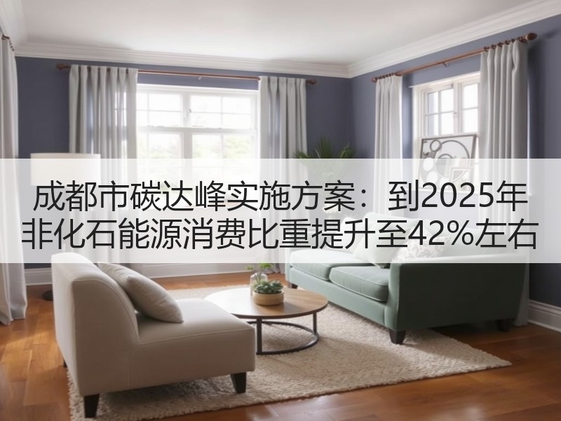 成都市碳达峰实施方案：到2025年 非化石能源消费比重提升至42%左右