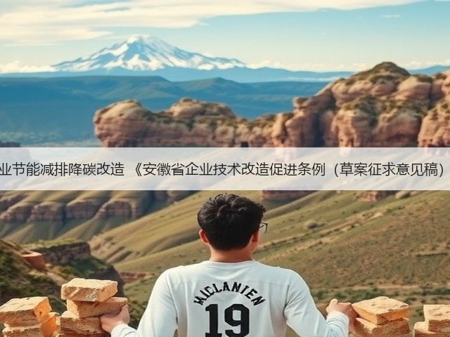 引导企业节能减排降碳改造 《安徽省企业技术改造促进条例（草案征求意见稿）》发布(图1)