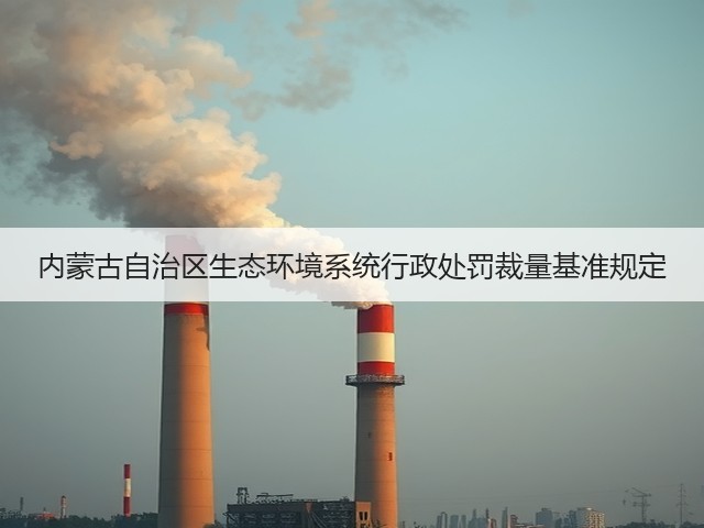 内蒙古自治区生态环境系统行政处罚裁量基准规定(图3)