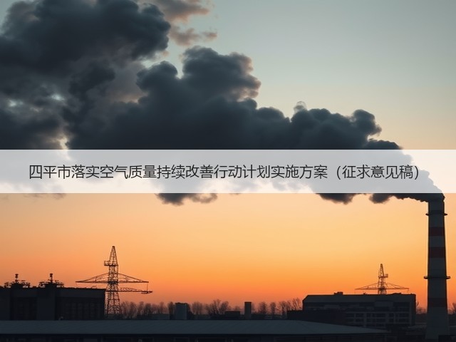 四平市落实空气质量持续改善行动计划实施方案（征求意见稿）(图1)