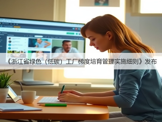 《浙江省绿色(低碳)工厂梯度培育管理实施细则》发布(图1) 《浙江省绿色(低碳)工厂梯度培育管理实施细则》发布(图1)