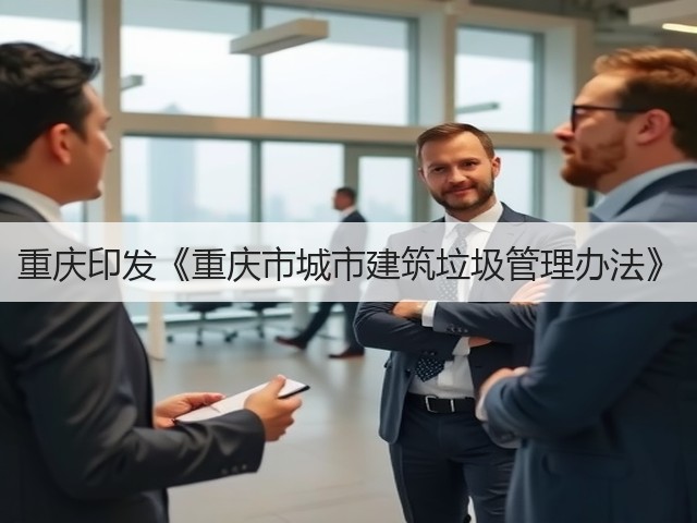 重庆印发《重庆市城市建筑垃圾管理办法》(图2)
