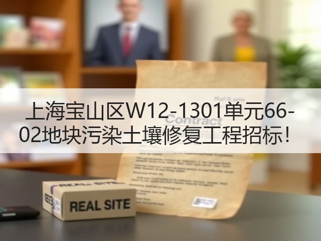 上海宝山区W12-1301单元66-02地块污染土壤修复工程招标!(图2) 上海宝山区W12-1301单元66-02地块污染土壤修复工程招标!(图2)