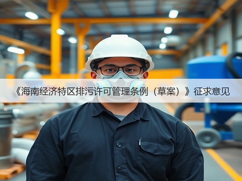 《海南经济特区排污许可管理条例(草案)》征求意见 《海南经济特区排污许可管理条例(草案)》征求意见