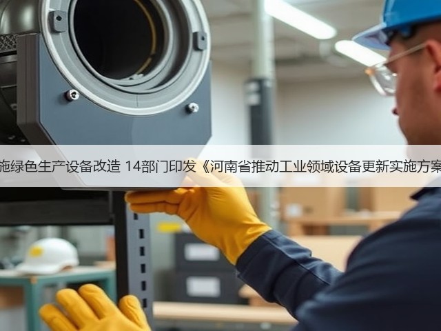 实施绿色生产设备改造 14部门印发《河南省推动工业领域设备更新实施方案》(图3) 实施绿色生产设备改造 14部门印发《河南省推动工业领域设备更新实施方案》(图3)