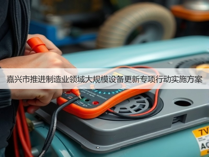 嘉兴市推进制造业领域大规模设备更新专项行动实施方案 嘉兴市推进制造业领域大规模设备更新专项行动实施方案
