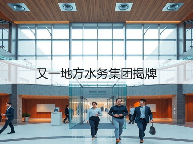 又一地方水务集团揭牌(图1)